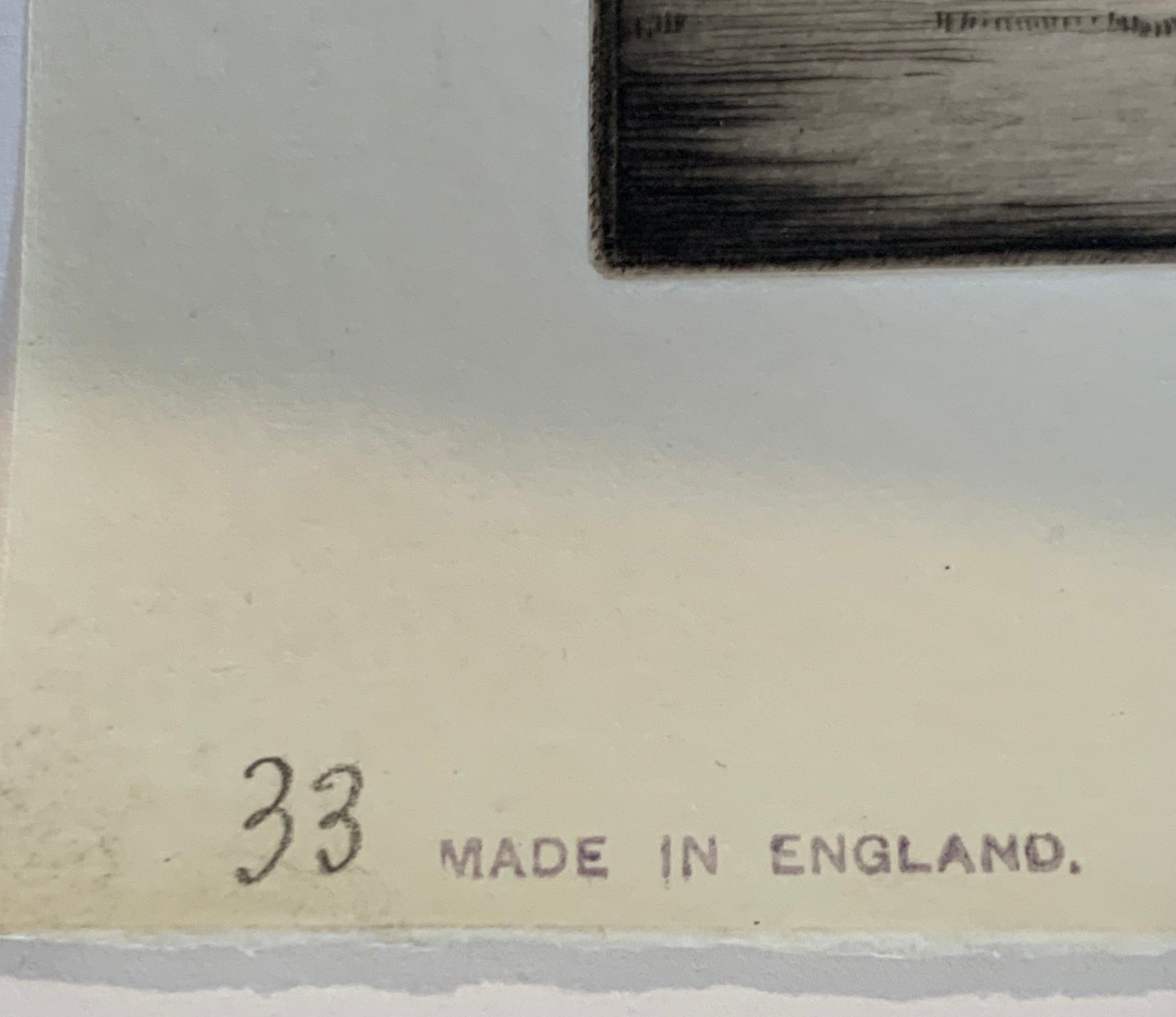 Gravure originale en acier à la pointe sèche signée Kenneth, fabriquée en Angleterre en vente 3
