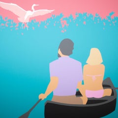 Original Signed Lance Hidy, Great Egret, Poster c.1985