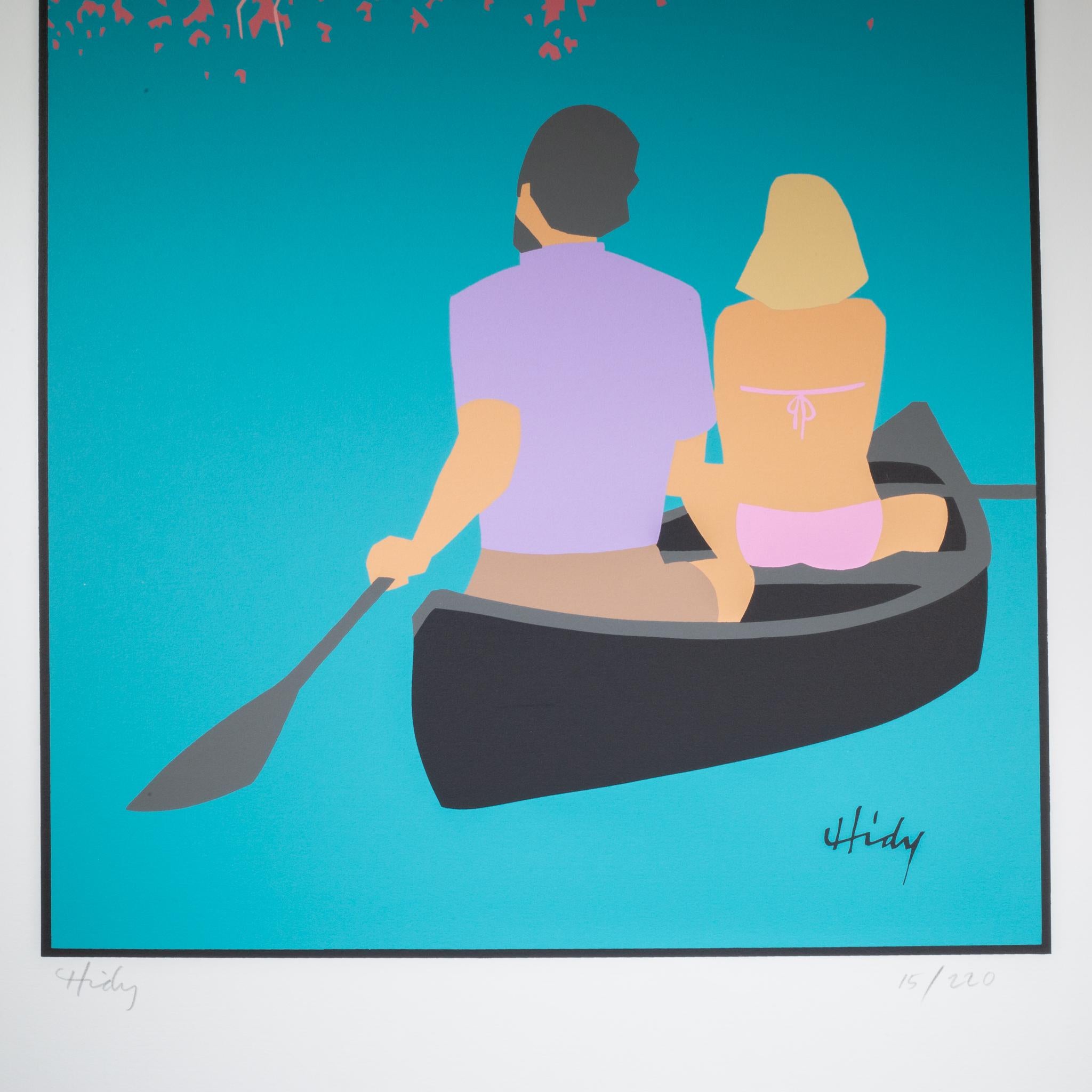 Moderne Affiche originale signée Lance Hidy, Grande aigrette, c.1985 en vente