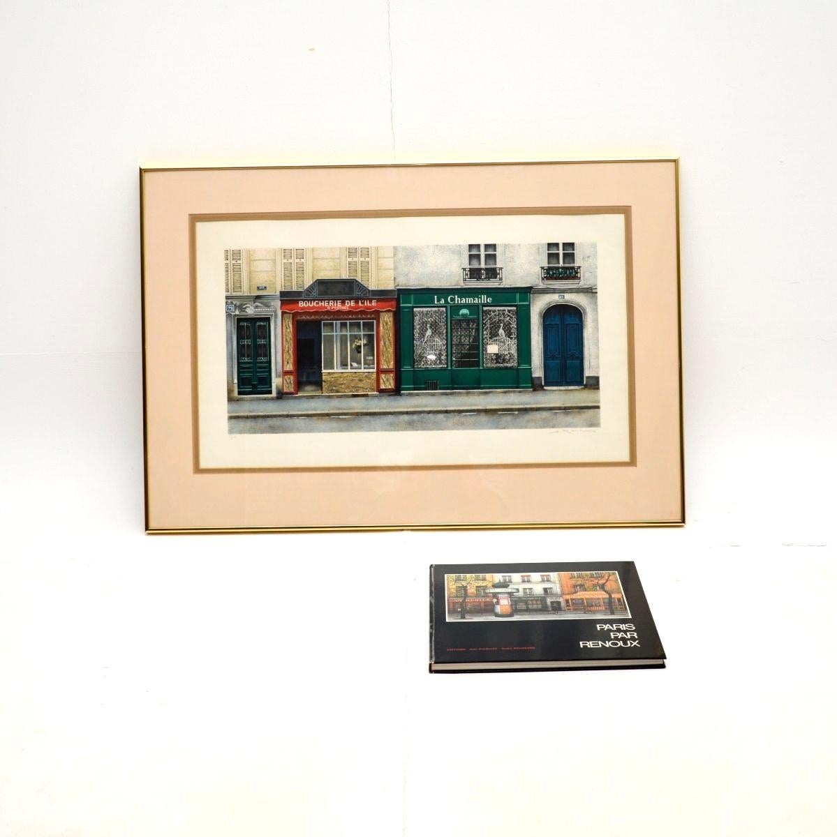 Eine wunderschöne, signierte Original-Lithografie von Andre Renoux, mit einem passenden Bildband. Es trägt den Titel 