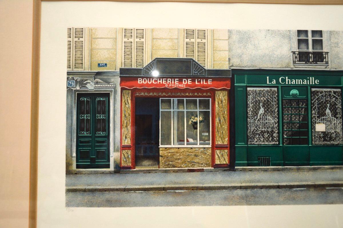Signierte Lithographie von Andre Renoux, signiert (Französisch) im Angebot