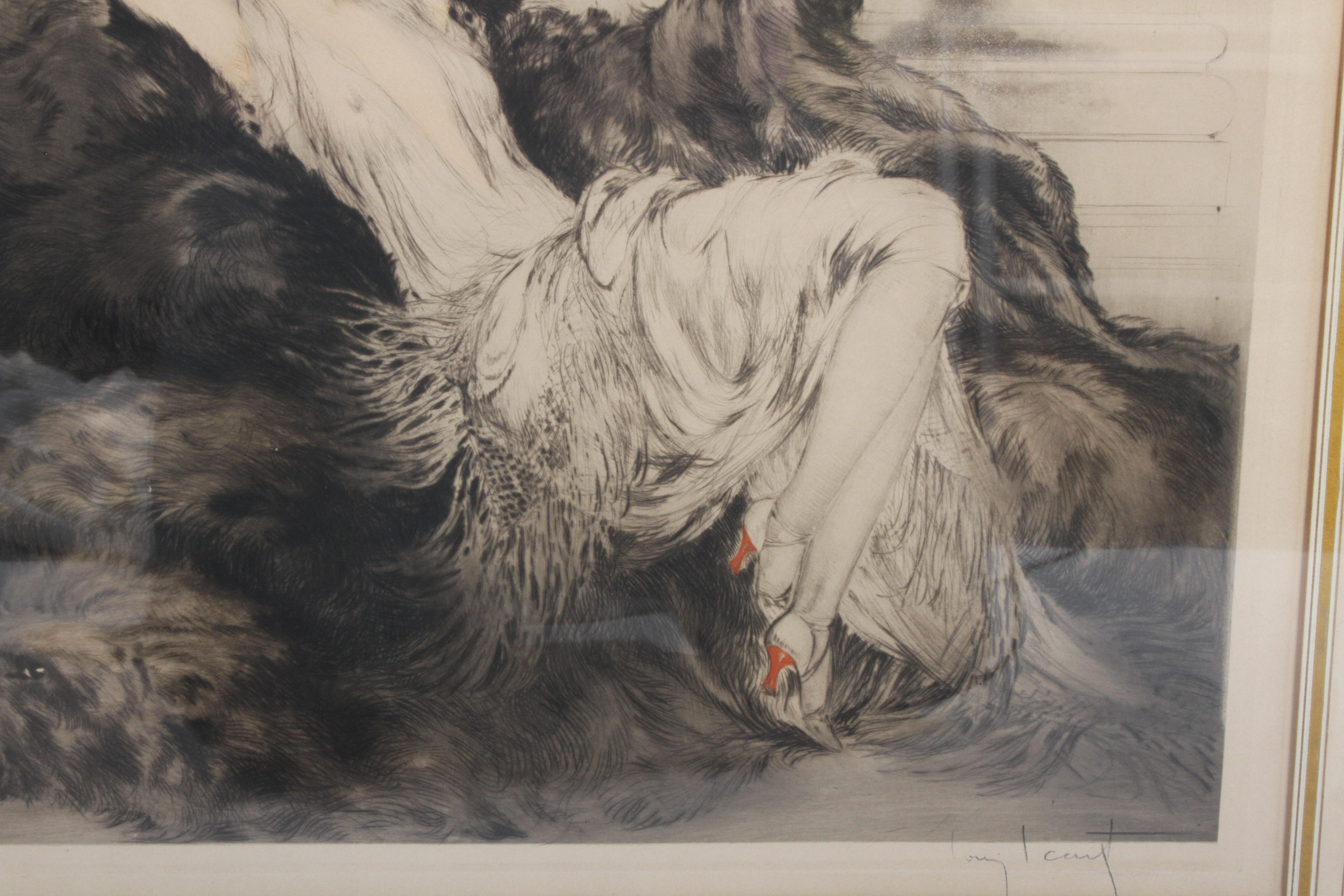 Original Signed Louis Icart Etching Titled 