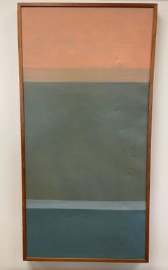 Original Signed Oil Painting by Anne Hebebrand after Rothko Titled Mossy Green