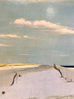 Original Signed Oil Painting Cape Cod Dunes by Ben Collins