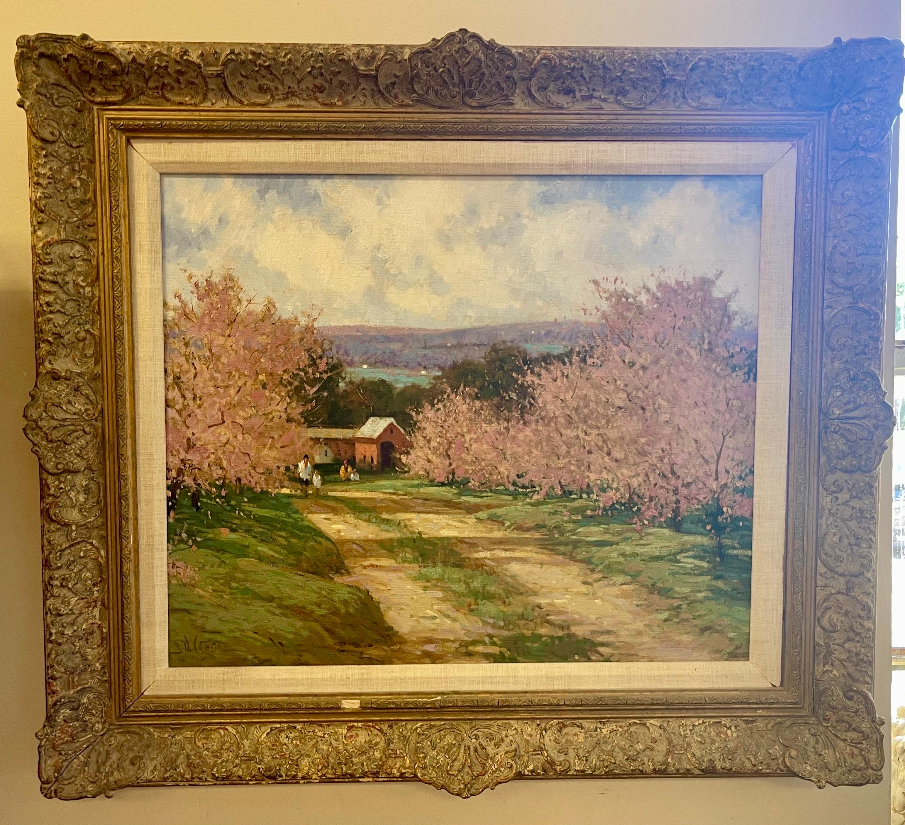 Original Signed Oil Painting Hudson River Scene By Listed Artist Deborah Cotrone For Sale 3
