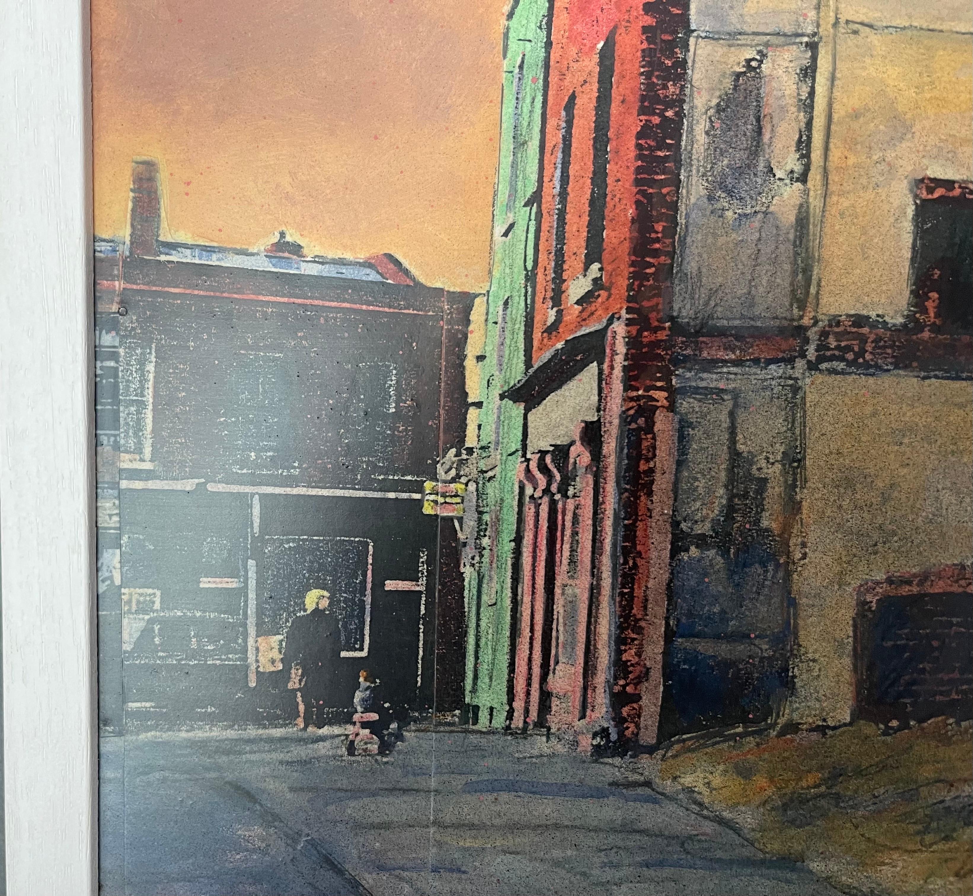 Pintura original firmada por Brian Palm titulada The Lawns, Charlemont Place Dublin en venta 12