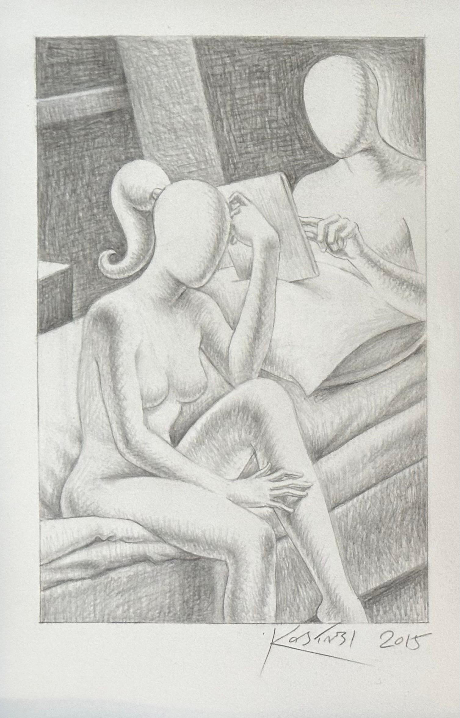 Original Signed Pencil Drawing Entitled 