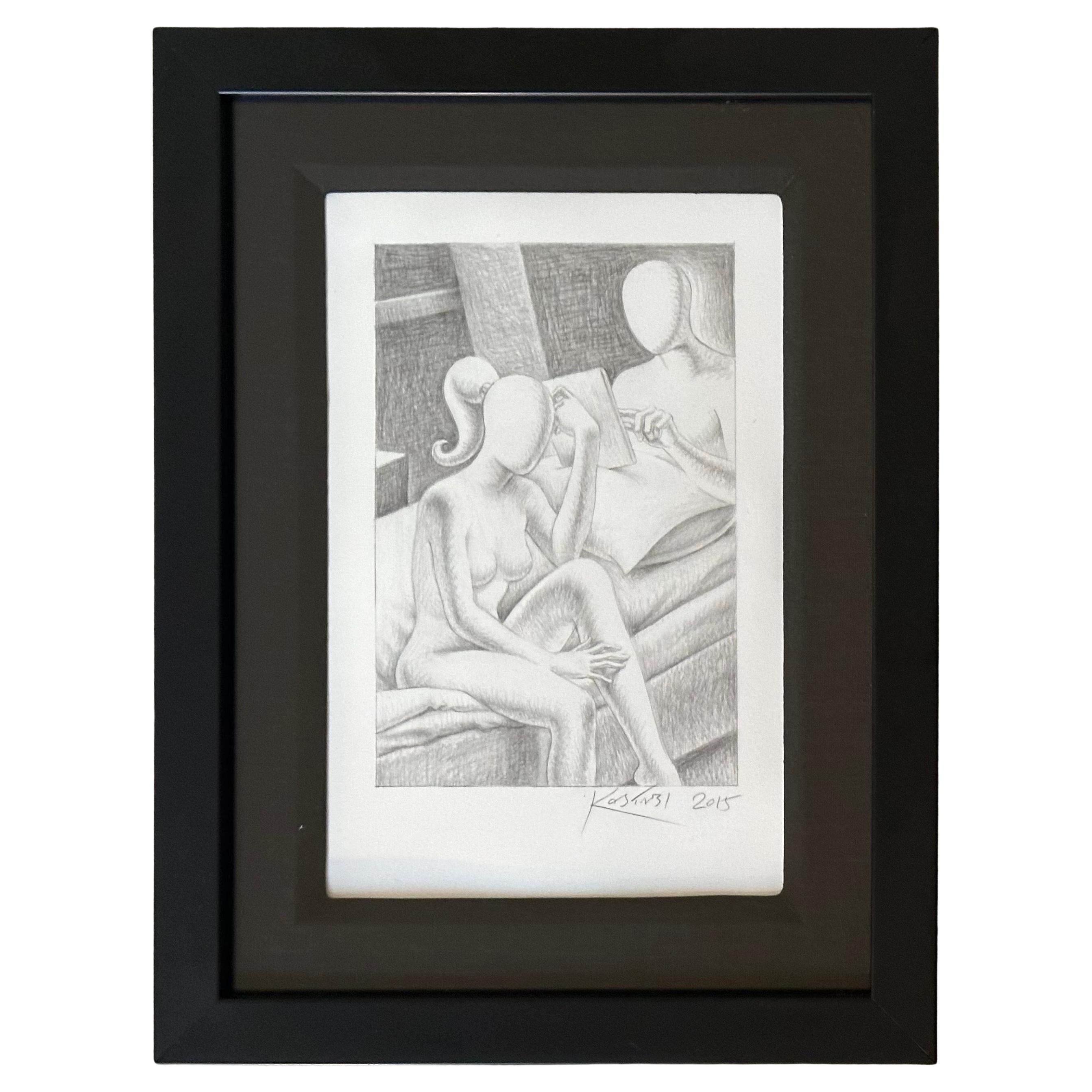Original Signed Pencil Drawing Entitled 