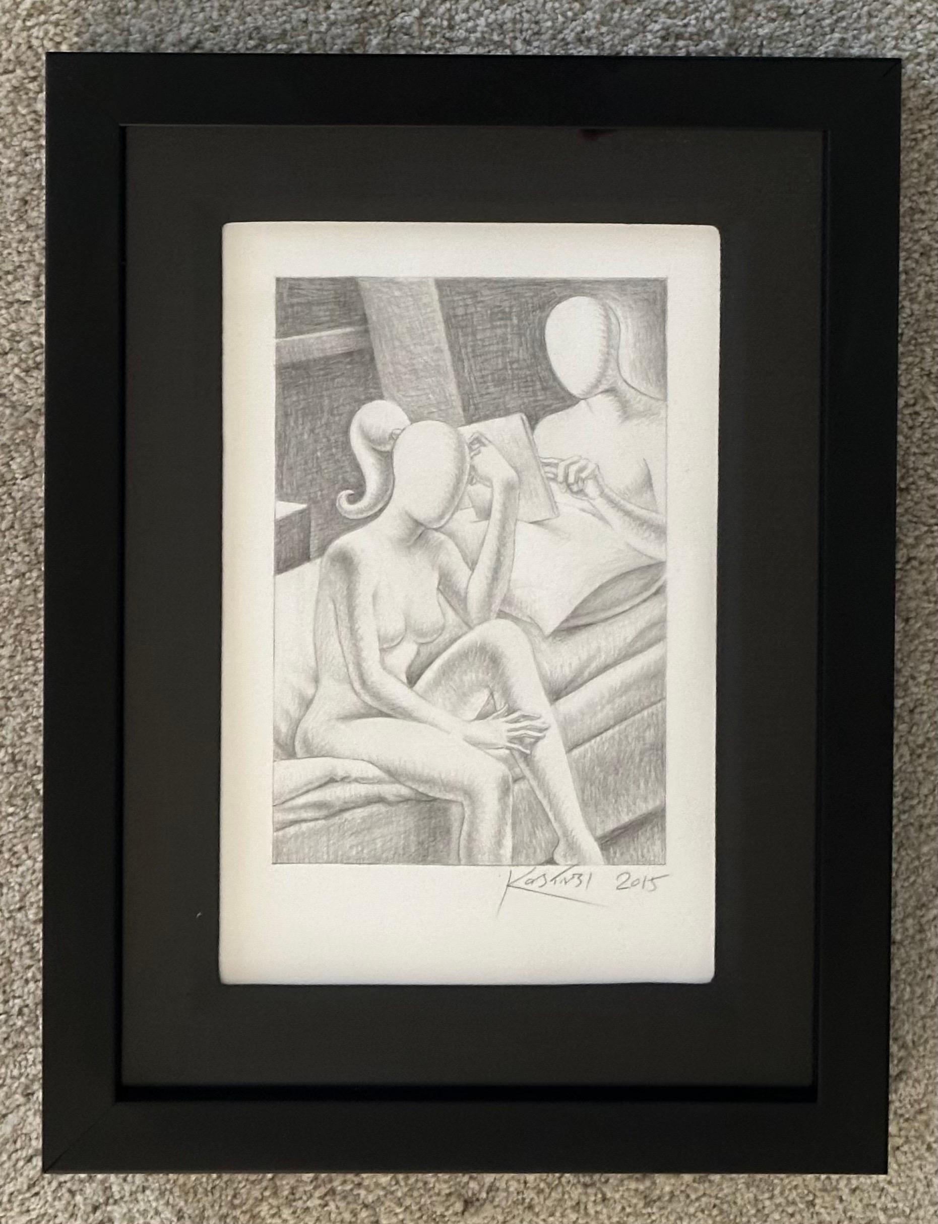 Original Signed Pencil Drawing Entitled 