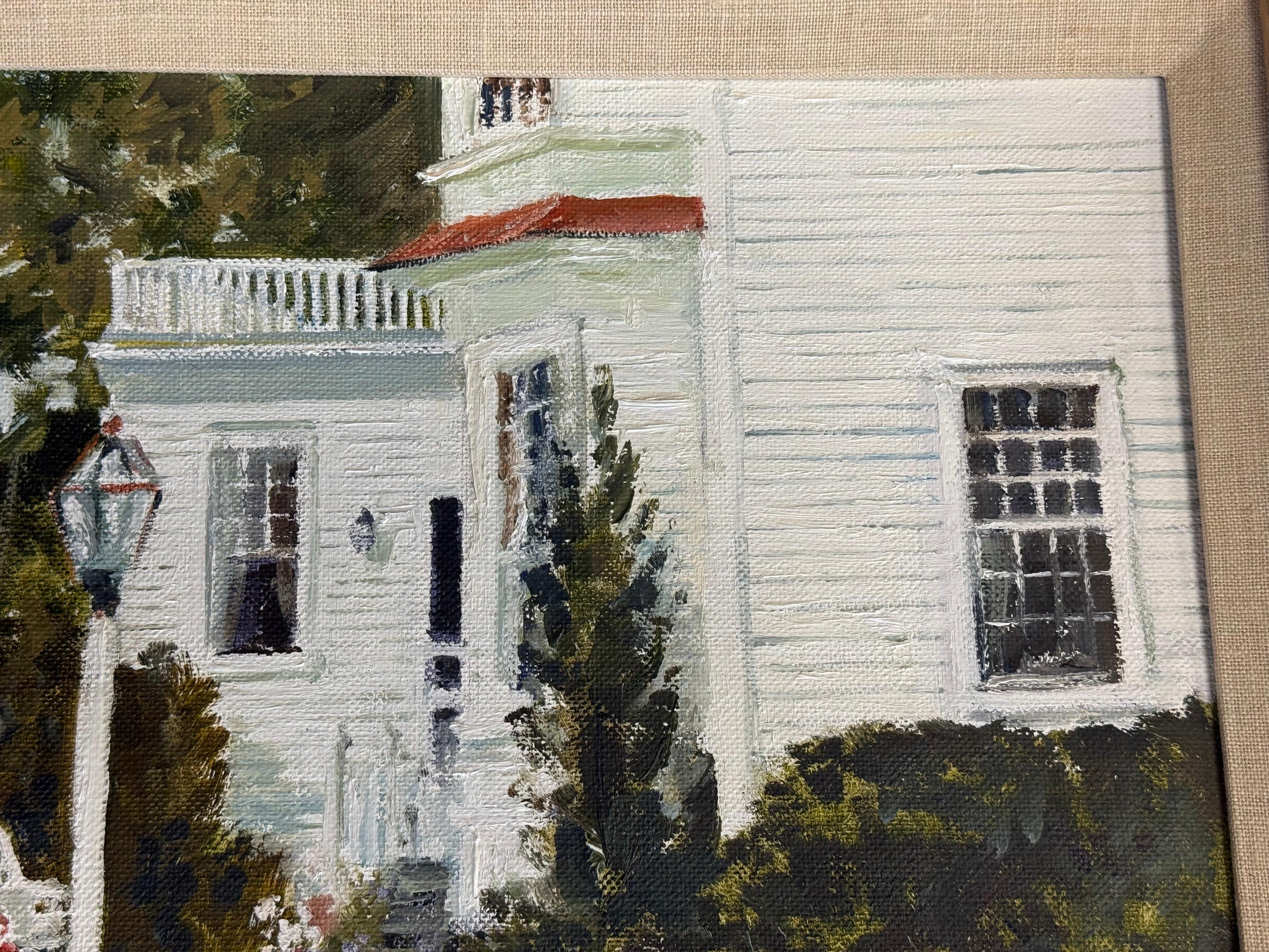 • Artist: Ray Ellis (1921–2013)
• Subject: Edgartown house, Martha’s Vineyard
• Medium: Oil on board
• Signature: Signed lower right, dated
• Framing: Original carved and linen-lined frame
• Condition: Excellent, ready to hang
Ray Ellis (1921–2013)