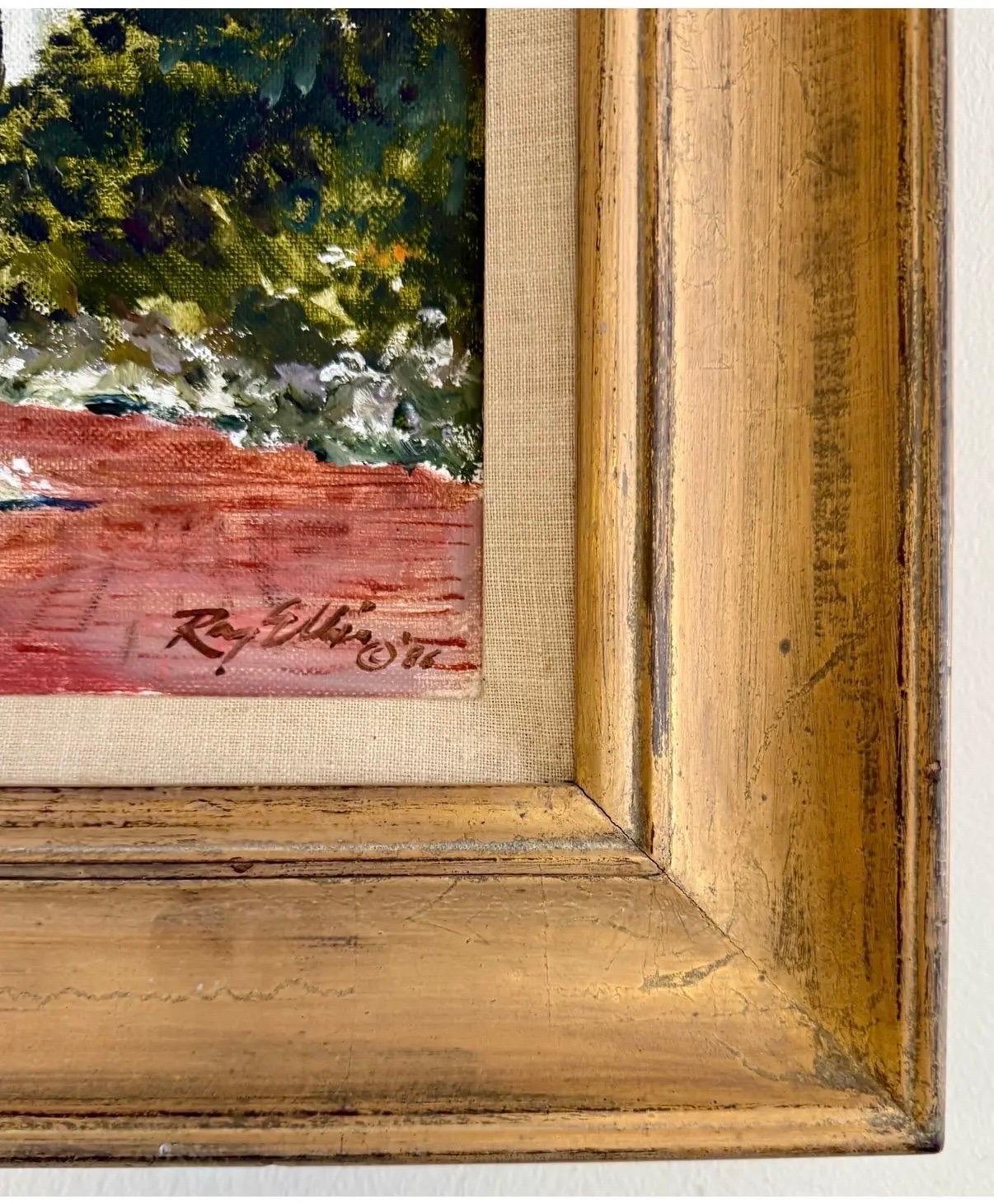 Original Signed Ray G. Ellis (1921-2013) Painting Edgartown Martha's Vineyard (Holz) im Angebot