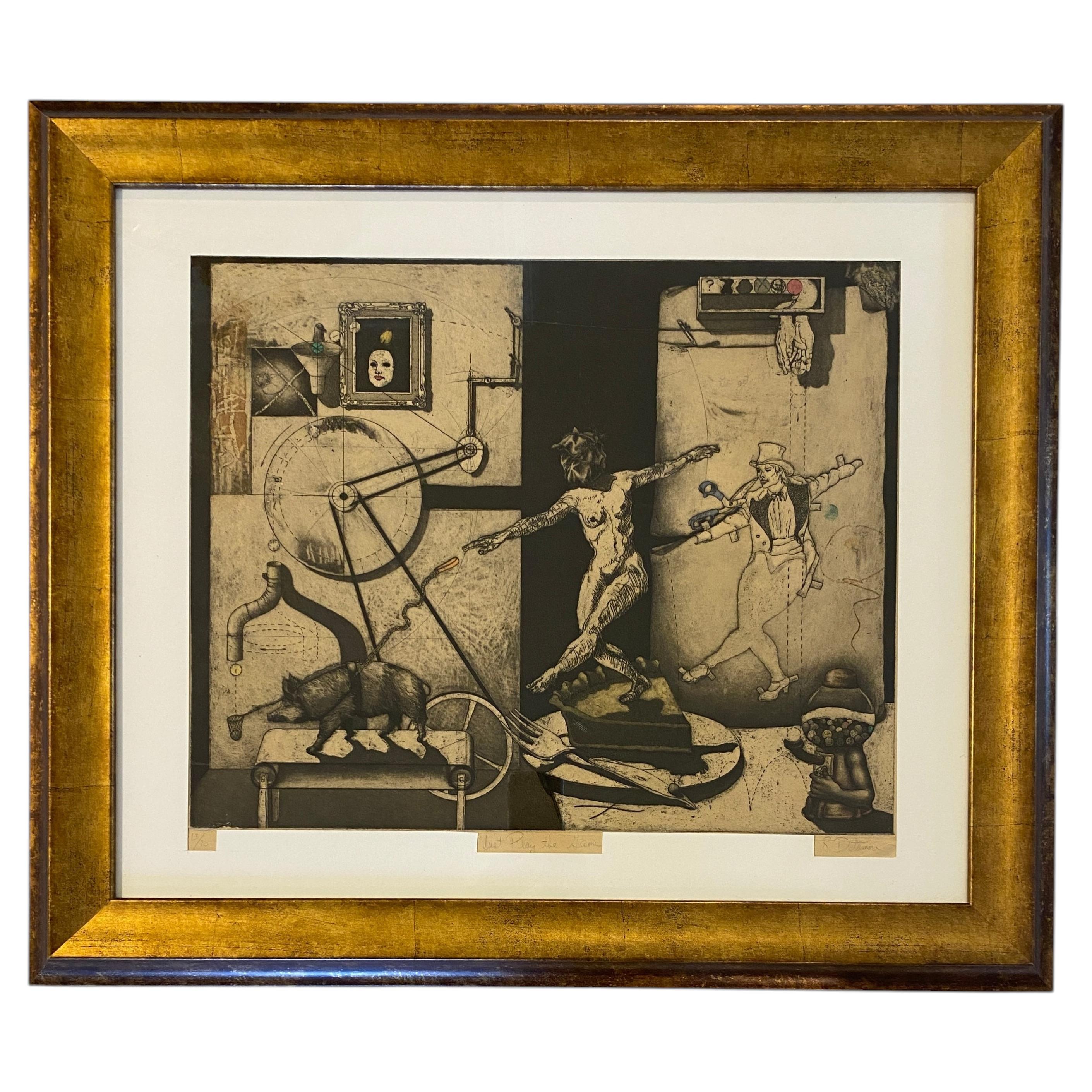 Original, signierter Tiefdruck von Robert Conrad Detamore: „Just Play the Game“