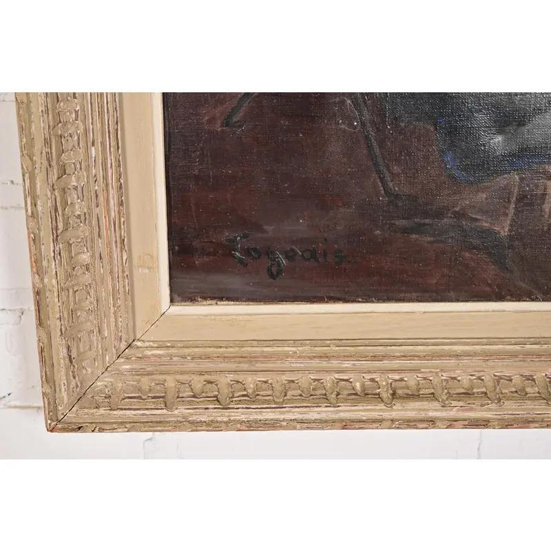 Original signiert Roberte Holly-Logeais Gerahmtes Ölgemälde auf Leinwand im Angebot 4