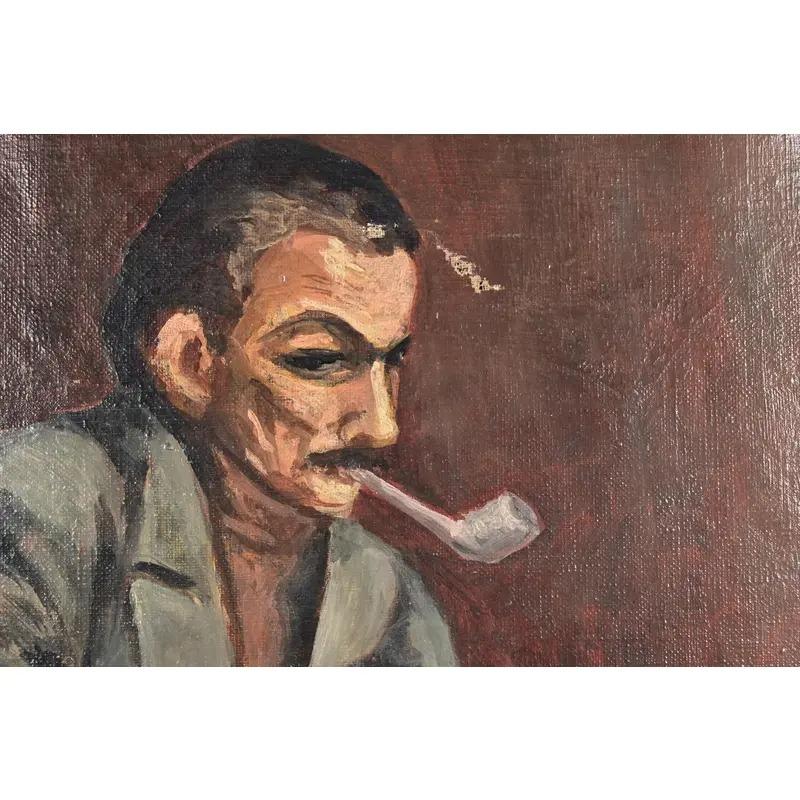 Original signiert Roberte Holly-Logeais Gerahmtes Ölgemälde auf Leinwand im Zustand „Gut“ im Angebot in South Bend, IN