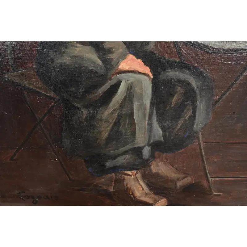 Original signiert Roberte Holly-Logeais Gerahmtes Ölgemälde auf Leinwand im Angebot 1