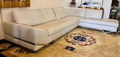 Original Signed Roche Bobois Leather Two-Piece Sectional Sofa Perfect
