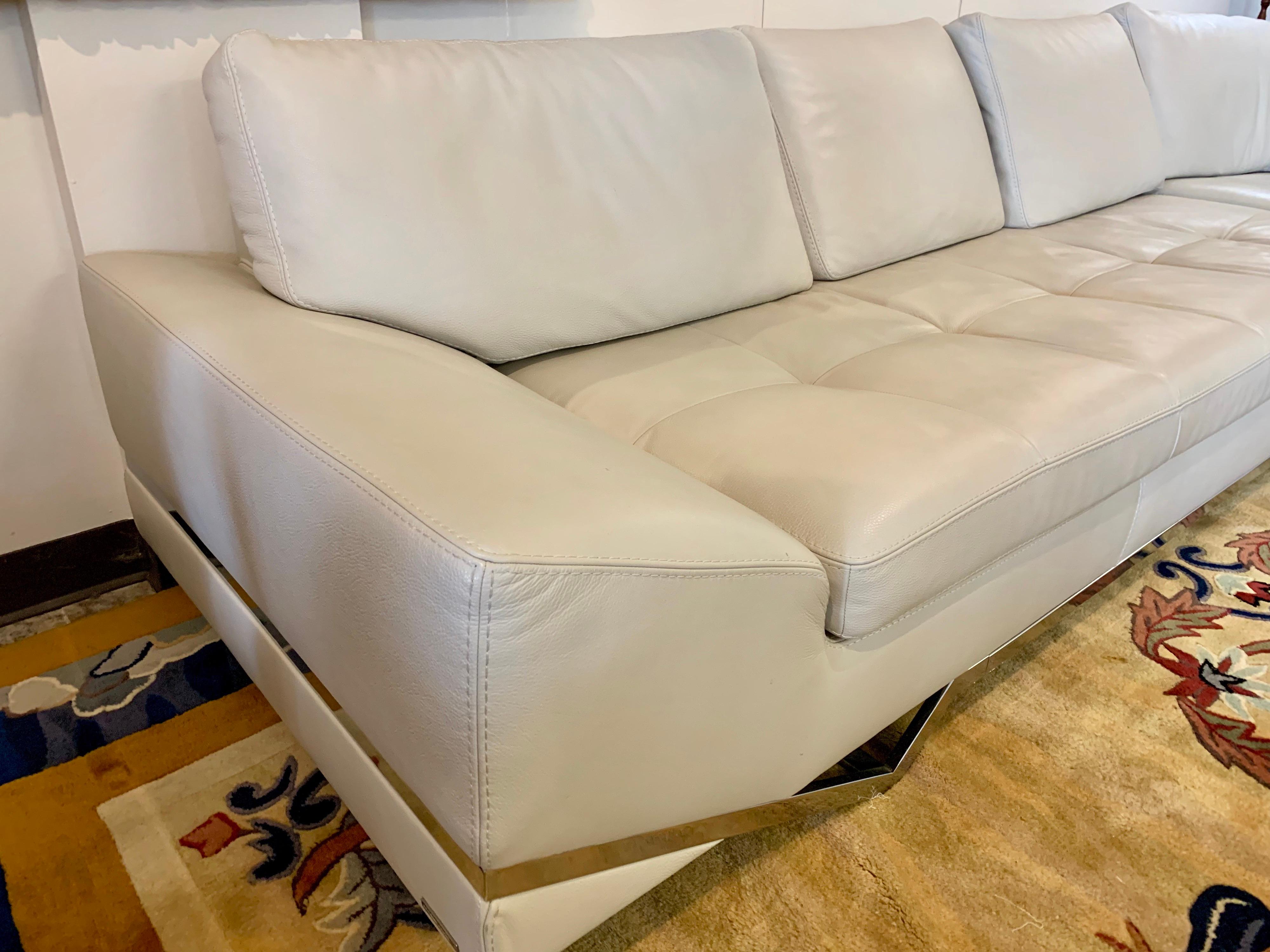 roche bobois sectional leather