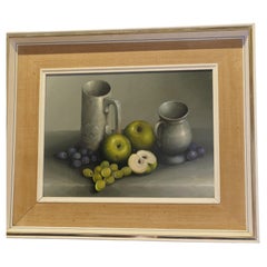 Vintage Original Signed Still Life Oil Painting   A desirable original