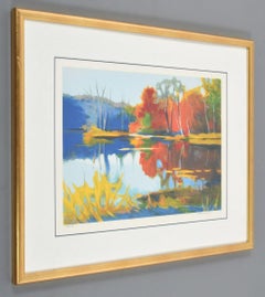 Original Signed Tadashi Asoma "Afternoon Reflections" Screenprint, Ed. 132/175