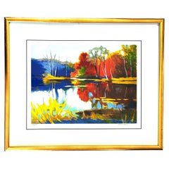 Original Signed Tadashi Asoma "Afternoon Reflections" Screenprint, Ed. 132/175