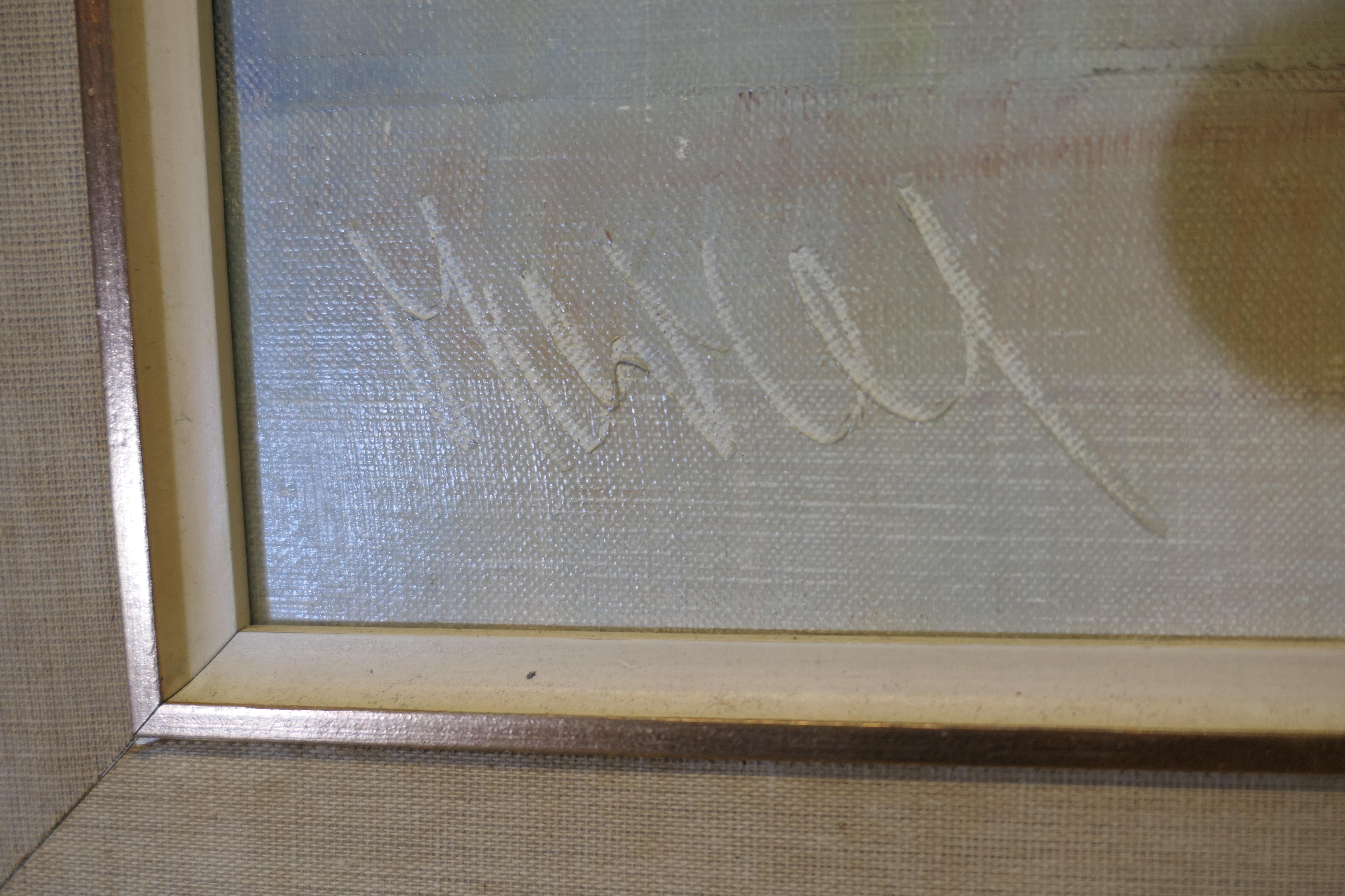 Peinture à l'huile originale représentant des yachts de port signés   Un original désirable Bon état - En vente à Godshill, Isle of Wight