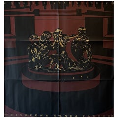 Cartel original serigrafiado de BORIS BUCAN, "31º DÍA MUNDIAL DEL AHORRO" C. 1980