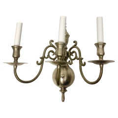 Originale applique Williamsburg in argento e ottone, quantità disponibile