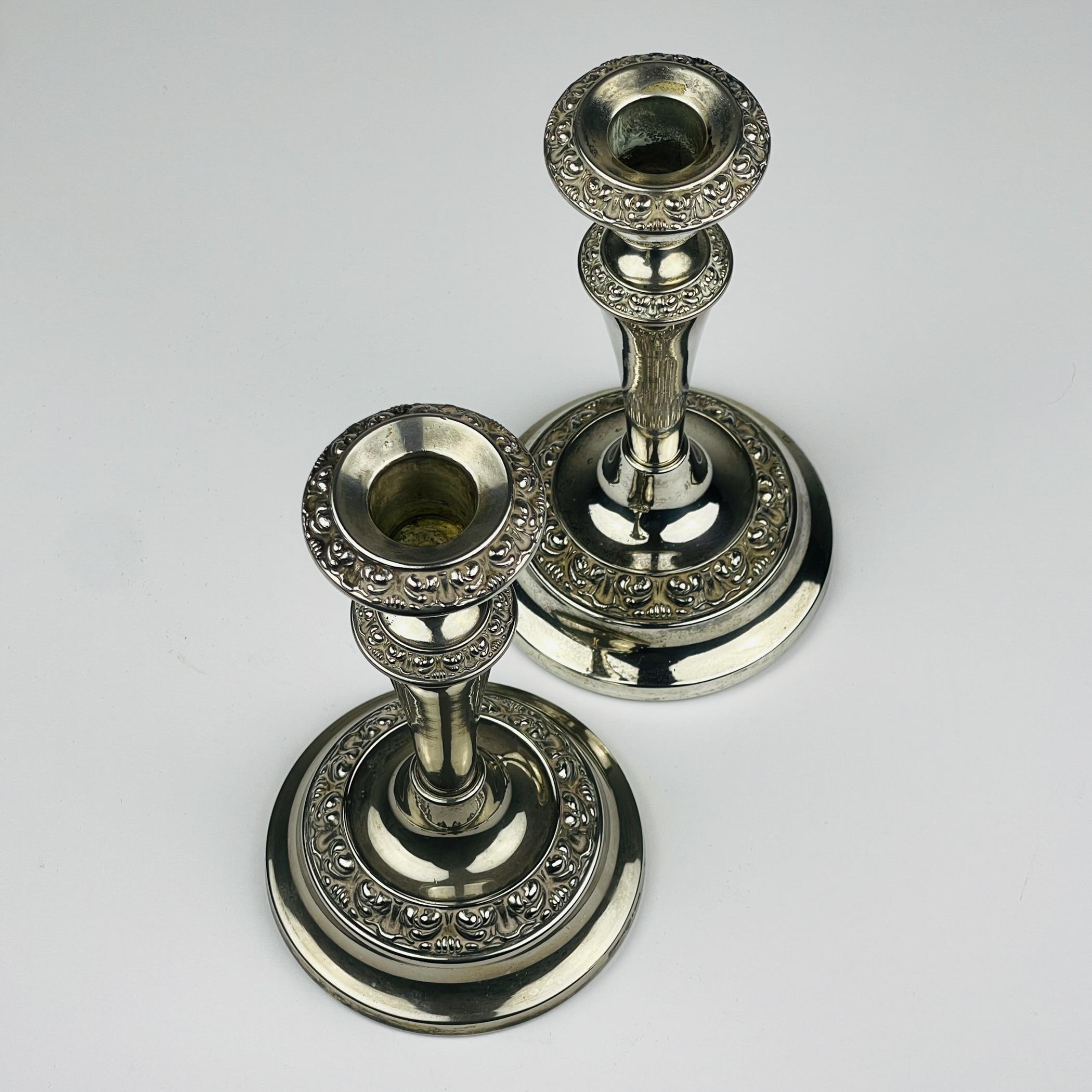 Portacandele originali in argento di IANTHE, Inghilterra, anni '50 in vendita 3