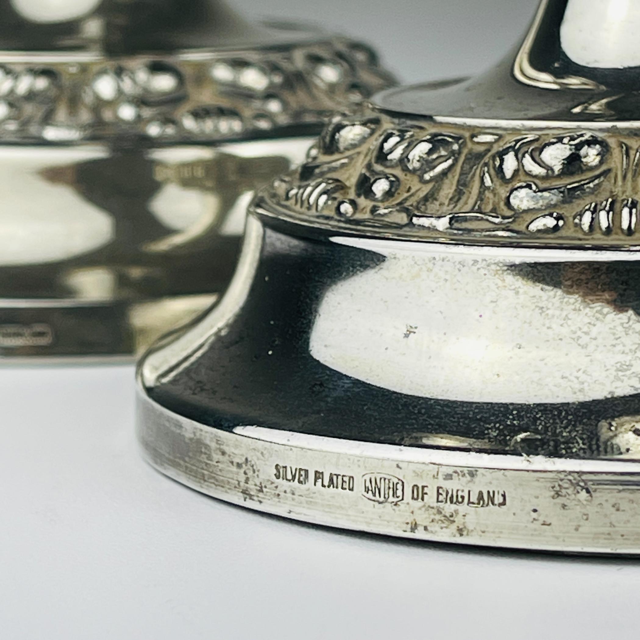 Portacandele originali in argento di IANTHE, Inghilterra, anni '50 in vendita 4