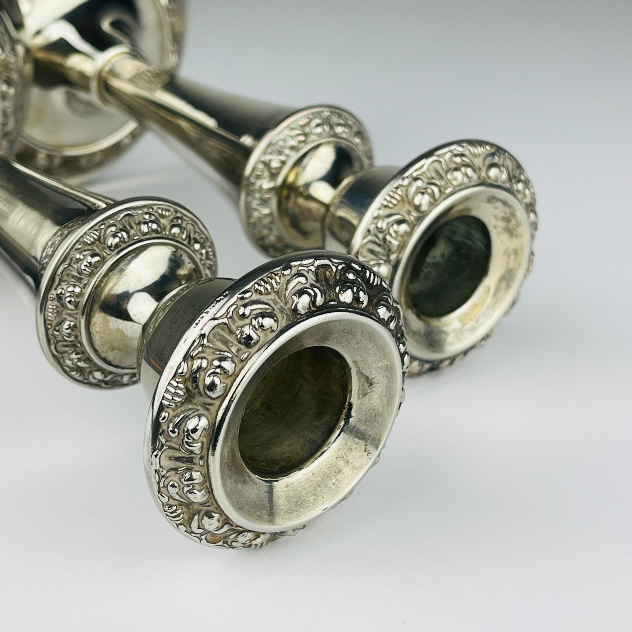 Portacandele originali in argento di IANTHE, Inghilterra, anni '50 In condizioni buone in vendita a Miklavž Pri Taboru, SI