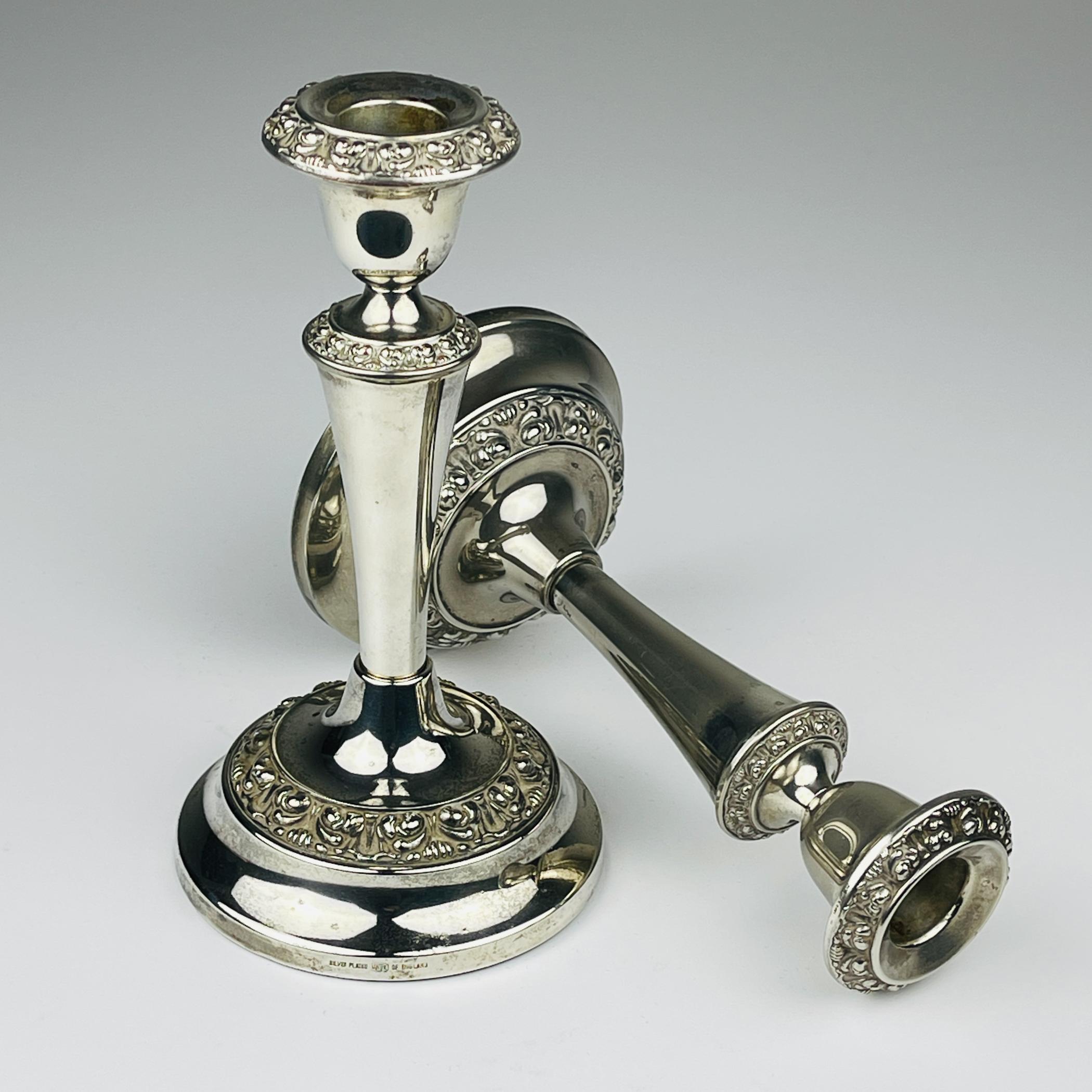 Portacandele originali in argento di IANTHE, Inghilterra, anni '50 in vendita 2
