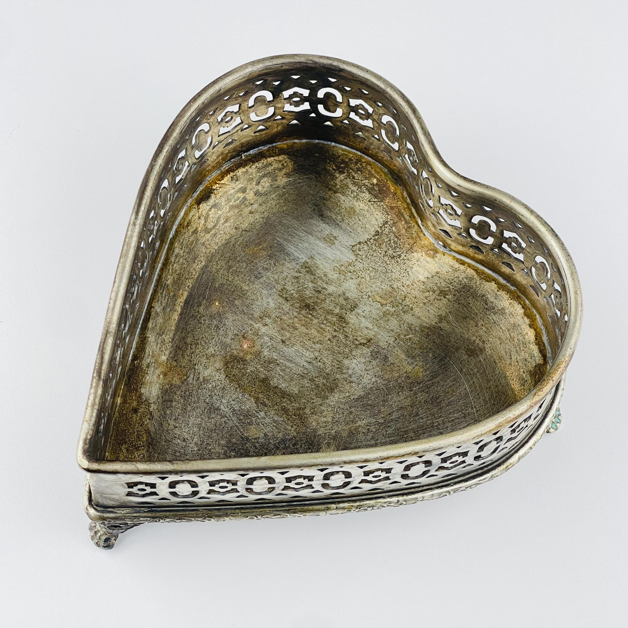 Original Silver Plated Basket or Candy Stand By Jordan, Sheffield, England, 1950 7