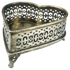 Original cesta o candy stand bañado en plata de Jordan, Sheffield, Inglaterra, 1950