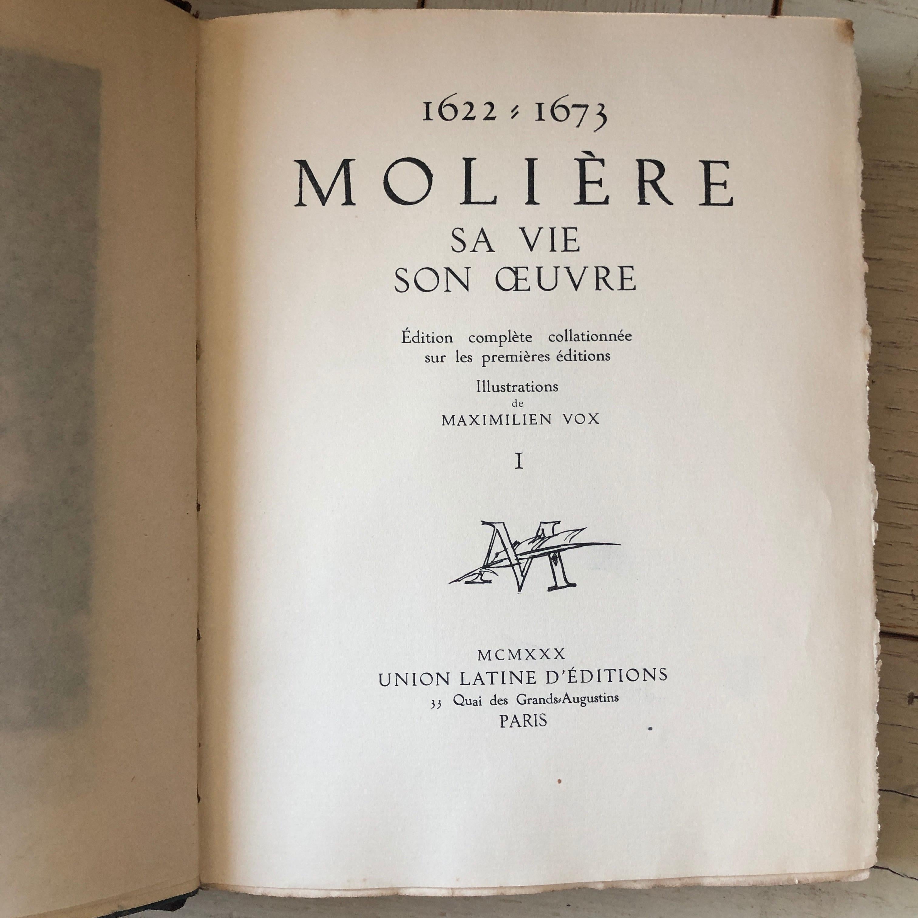 20th Century Original Six Volumes by Molière 