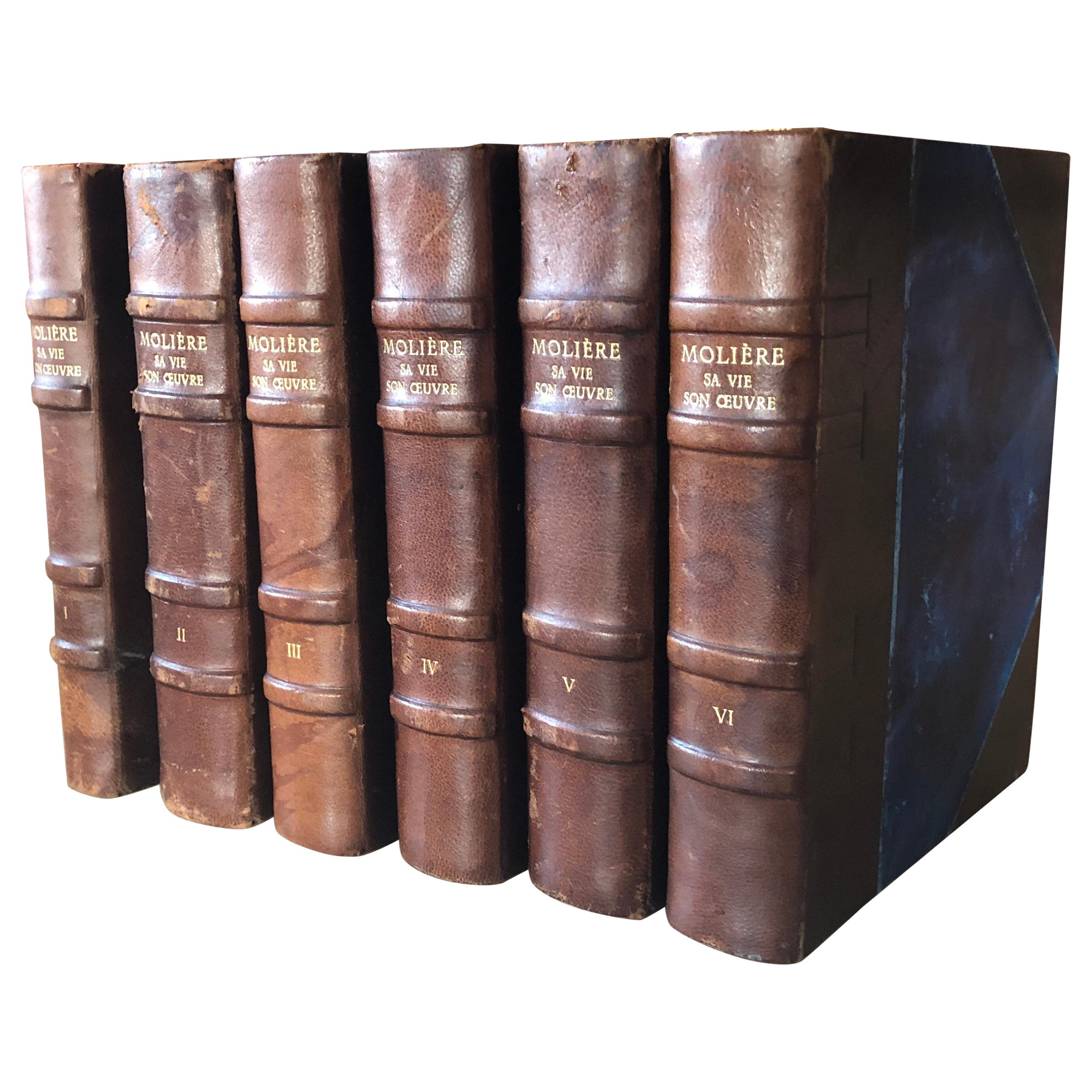 Original Six Volumes by Molière "Sa vie son œuvre", 1930