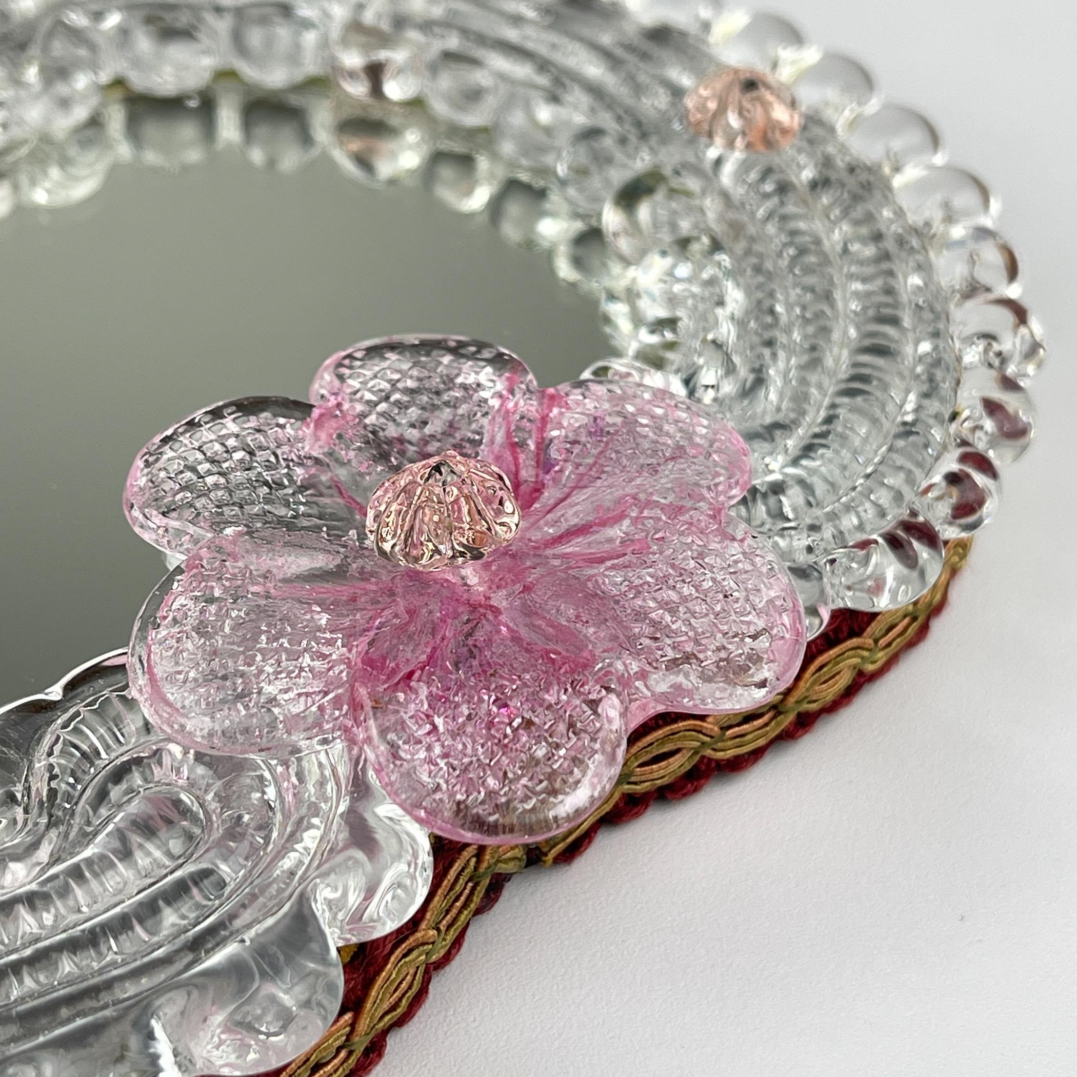 Original Small Murano glass mirror, Italy 1950s For Sale 3