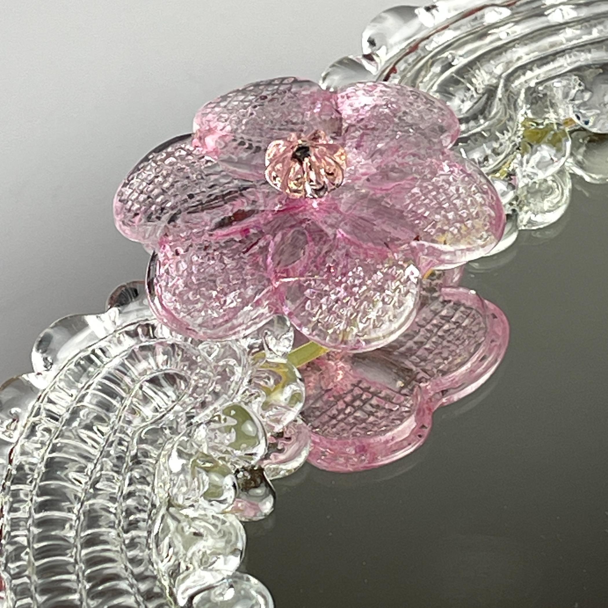 Murano Glass Original Small Murano glass mirror, Italy 1950s For Sale