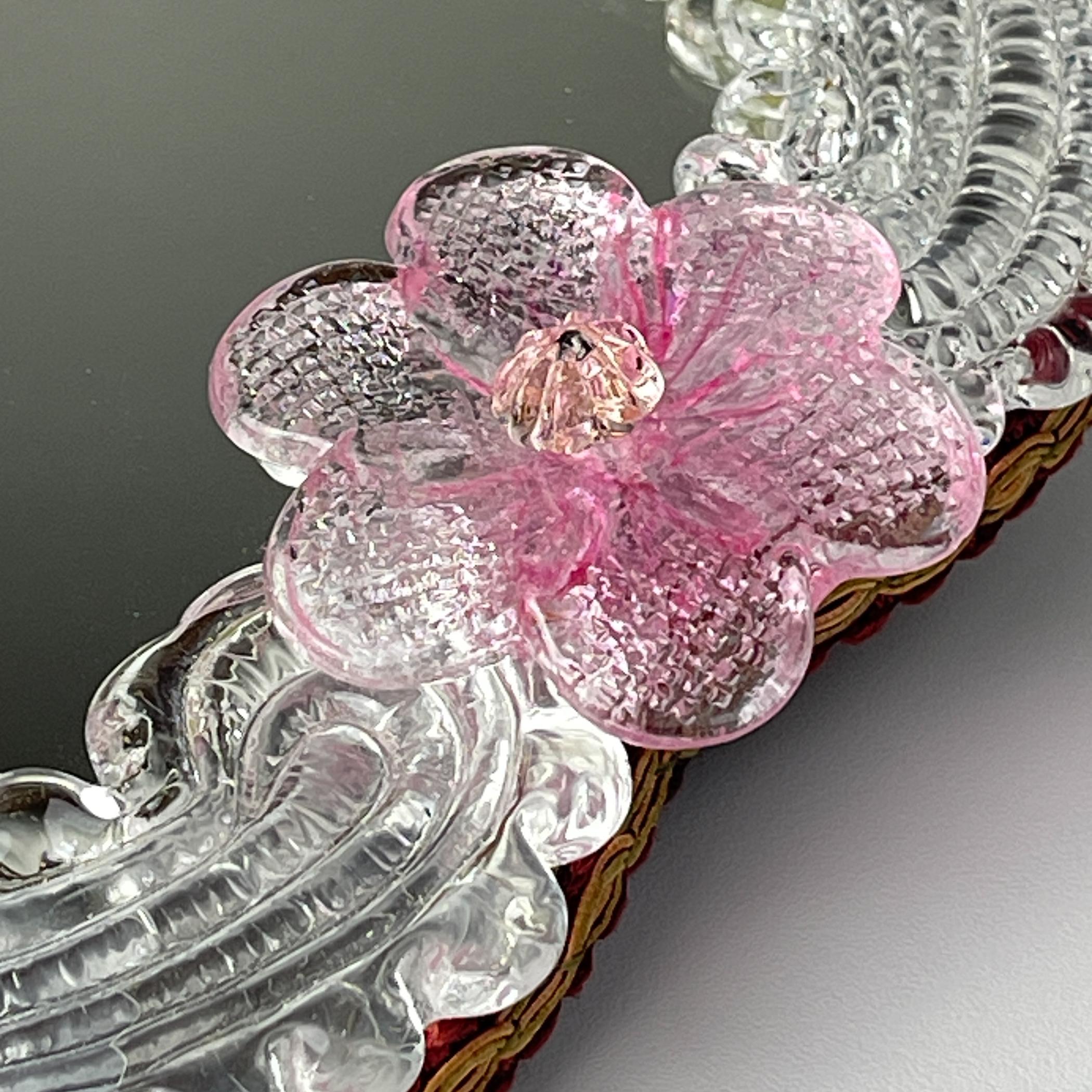 Original Small Murano glass mirror, Italy 1950s For Sale 1