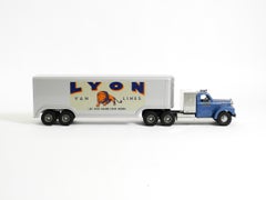 Original Smith Miller 1953 Model Lyon Van Lines Mack Truck and Trailer, 1/32