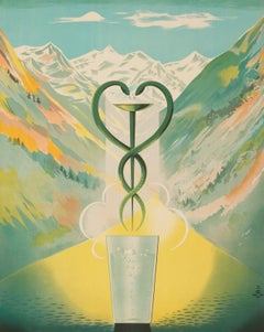 Original SNCF Poster-Cauterets-Pyrenees Spa-Mineral Water-Mountain, 1951