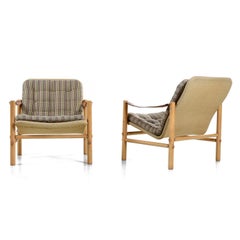 Original Solid Beechwood DUX Safari Junker Chairs by Bror Boije Made in Sweden