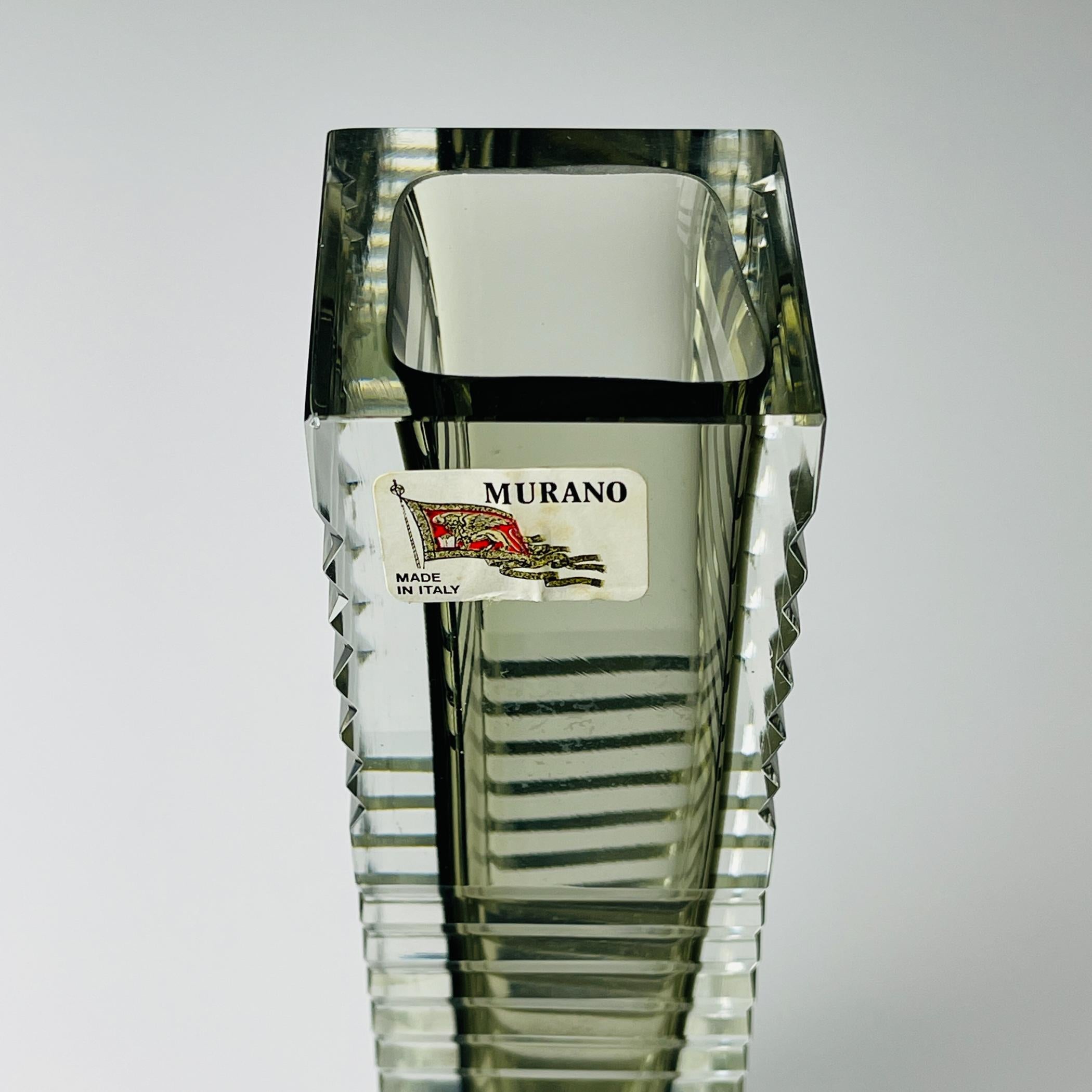 Original Sommerso Murano glass Vase by Pagnin & Bon, Italy 1960s For Sale 7