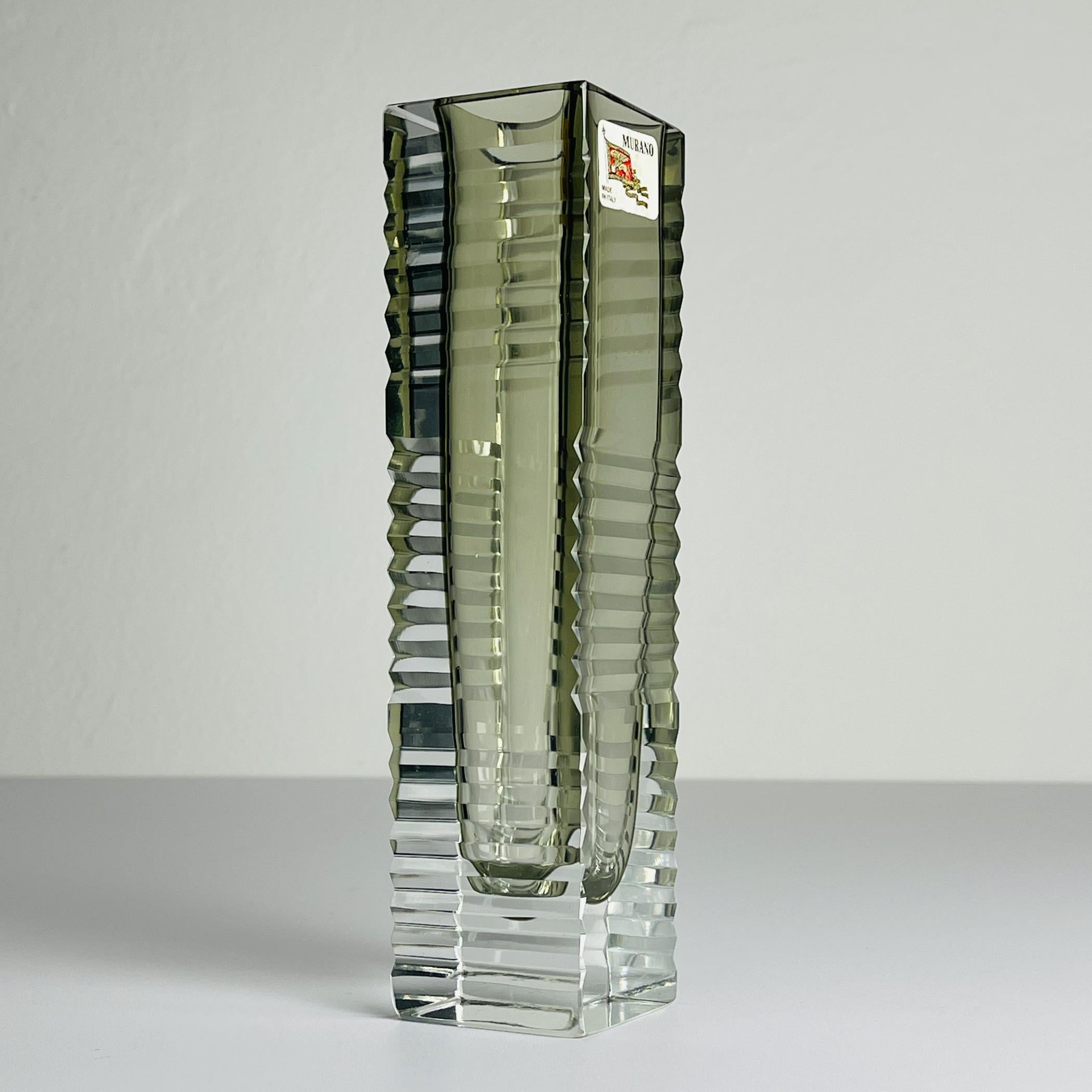 Original Sommerso Murano glass Vase by Pagnin & Bon, Italy 1960s For Sale 11