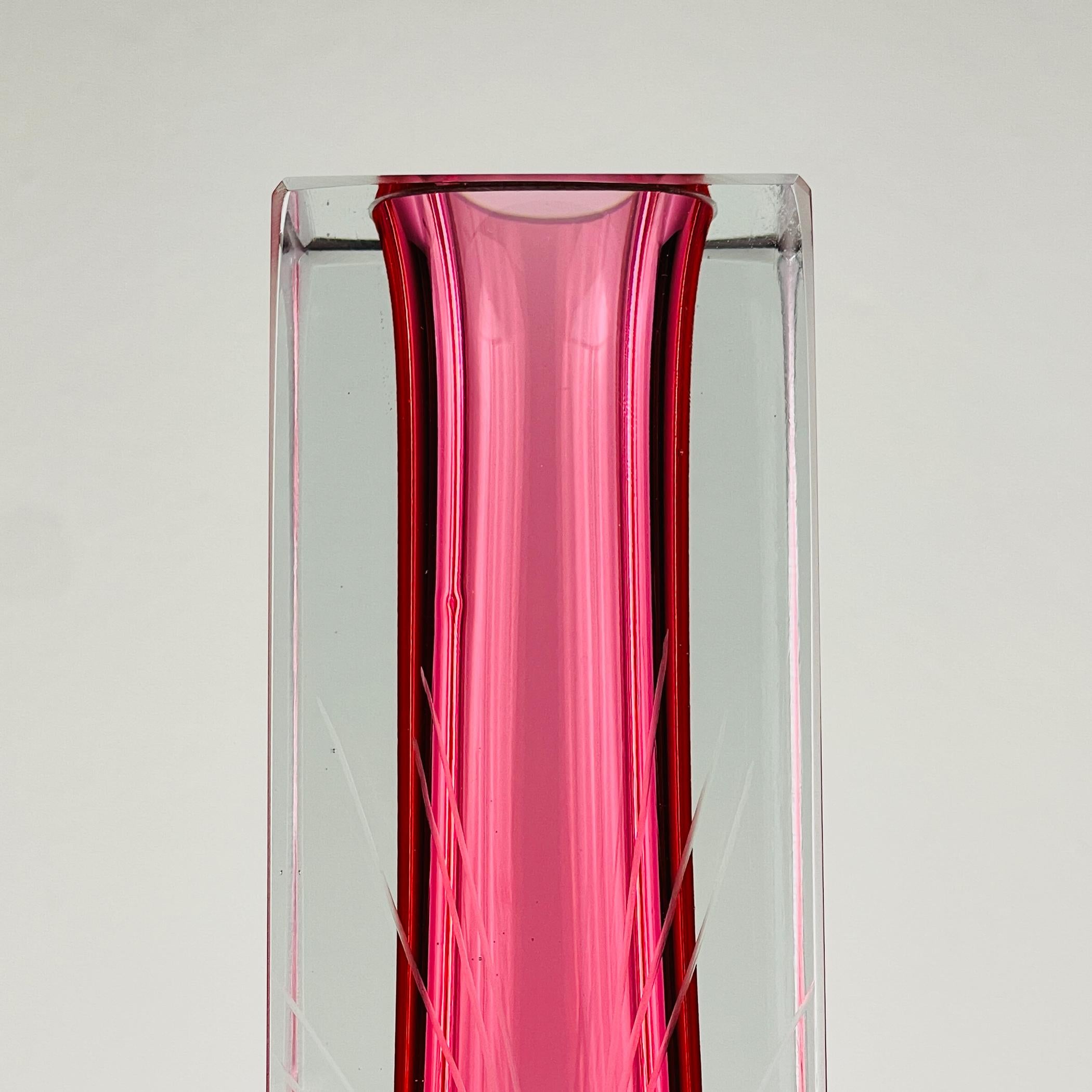Vetro di Murano Vaso originale in vetro di Murano Sommerso di Pagnin & Bon, Italia anni '60 in vendita
