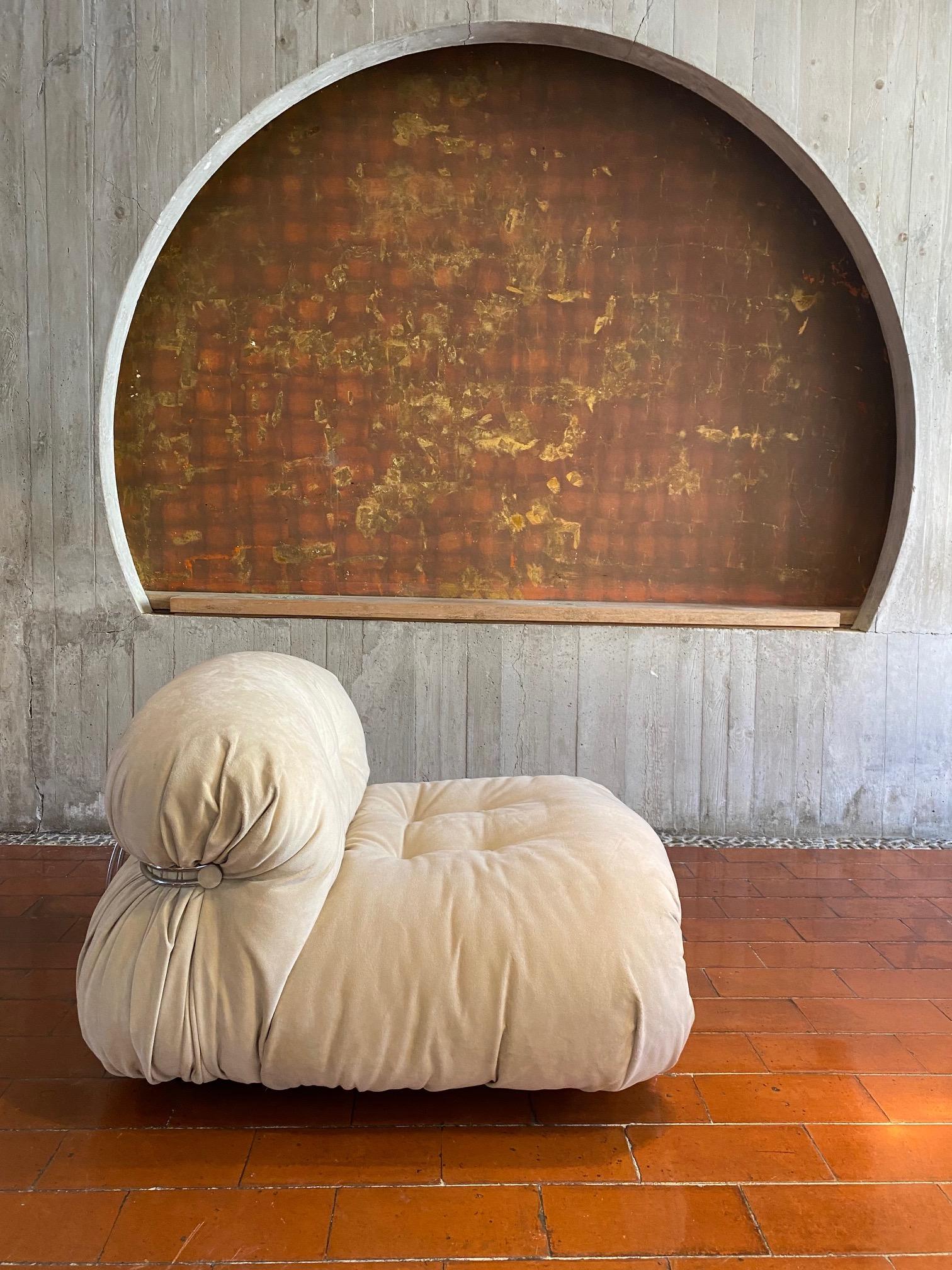 Mid-Century Modern Original Soriana Lounge Chair by Afra & Tobia Scarpa, Cassini, 1970s