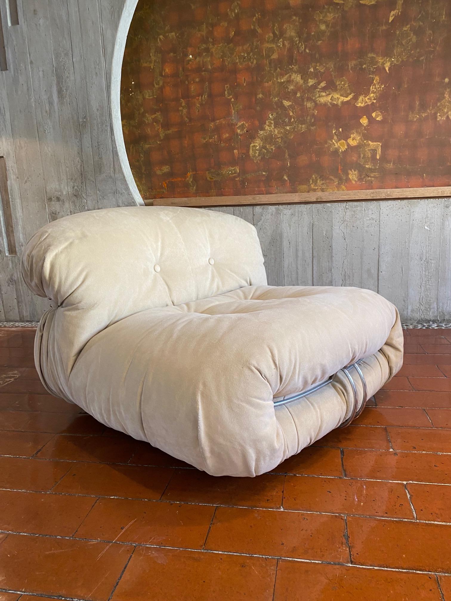 Original Soriana Lounge Chair by Afra & Tobia Scarpa, Cassini, 1970s In Good Condition In Argelato, BO
