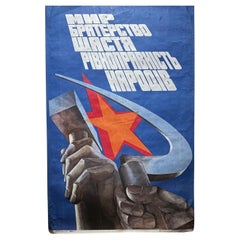 Original Soviet Art Poster The Sickle and the Hamer USSR - CCCP
