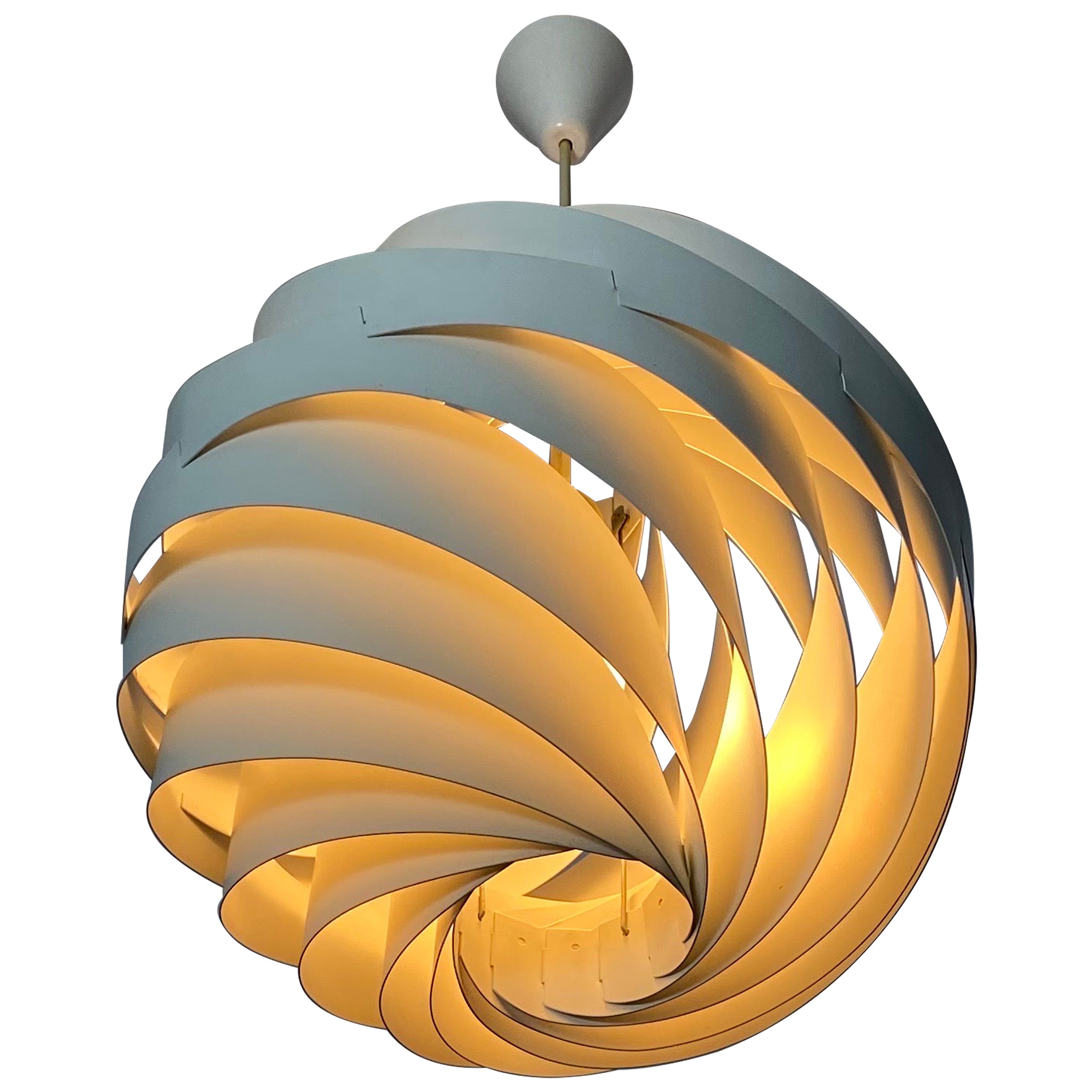 Original Space Age Pendant Lyfa Turbo by Louis Weisdorf denmark 1960s