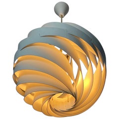 Original Space Age Pendant Lyfa Turbo by Louis Weisdorf denmark 1960s