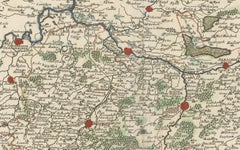 Original Spanish Brabant map with Brussels, Louvain and Antwerp quarters, c.1684
